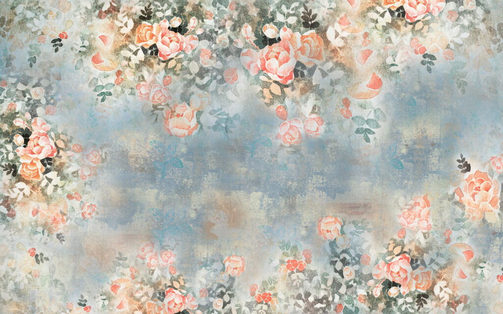 Roses around paint haze — full design