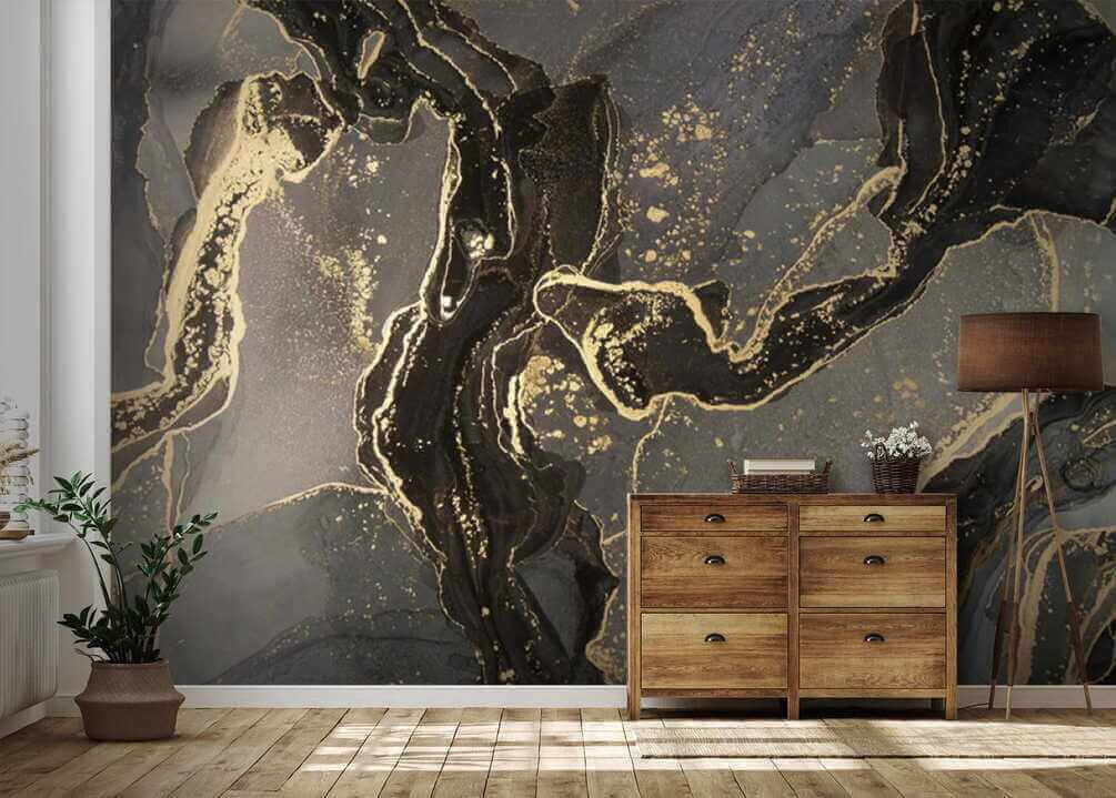 Dark streams, gold veins — interior 2