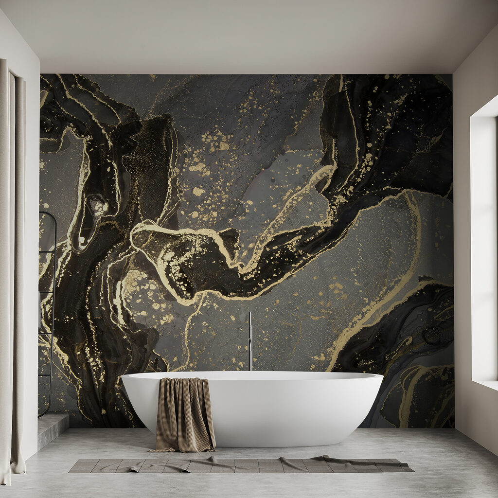 Dark streams, gold veins — interior 4