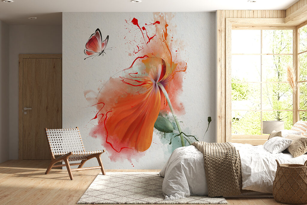 Butterfly by orange flower — interior 2