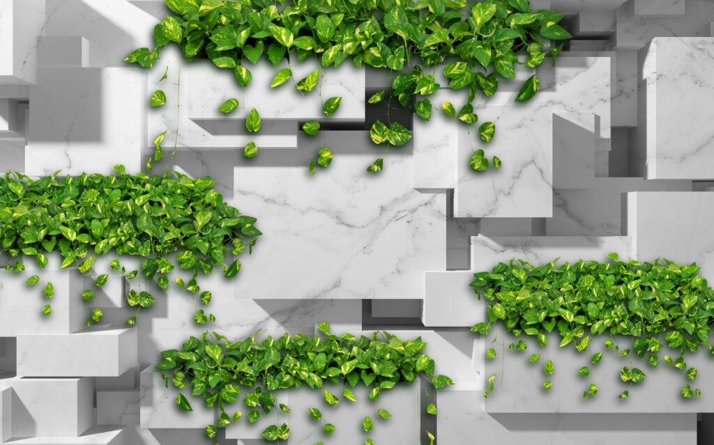 Ivy between projecting blocks — full design