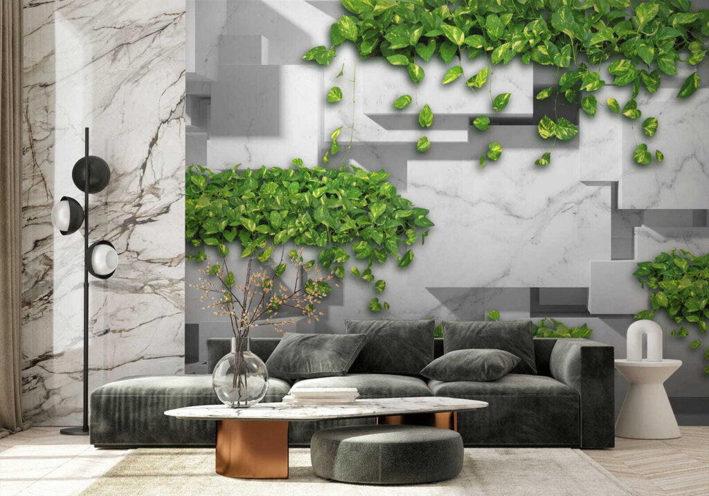 Ivy between projecting blocks — interior 5