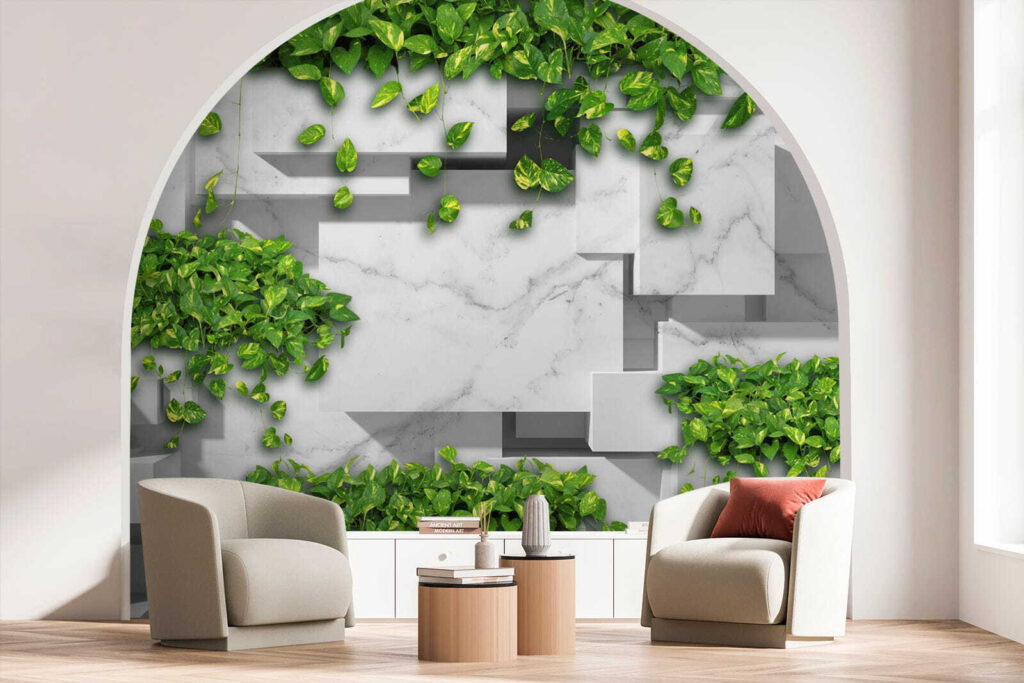 Ivy between projecting blocks — interior 1