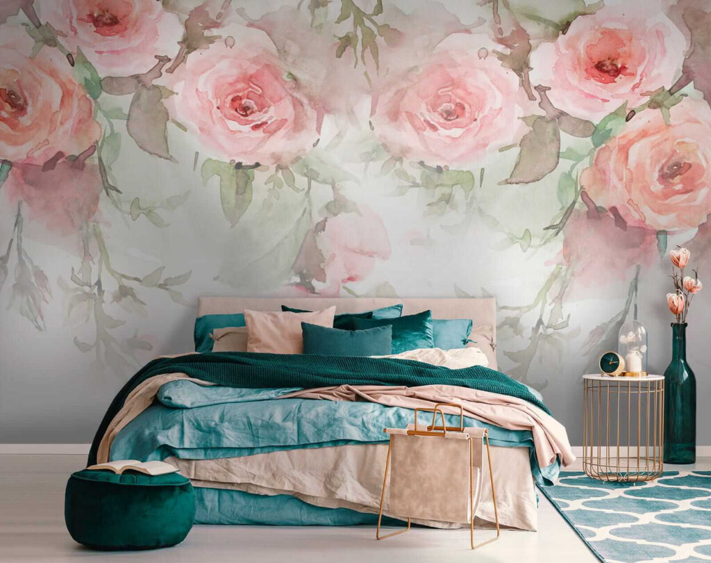 Pink roses overhead — interior 2