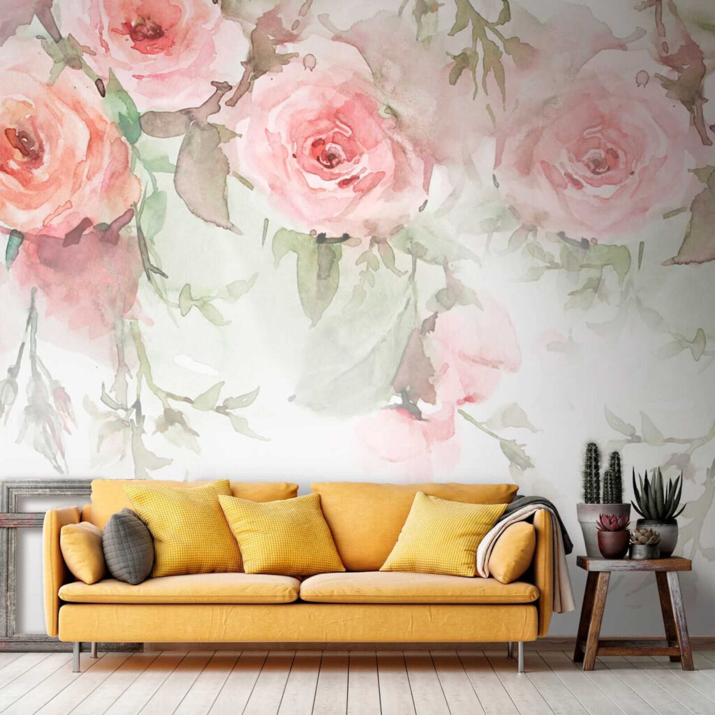Pink roses overhead — interior 5