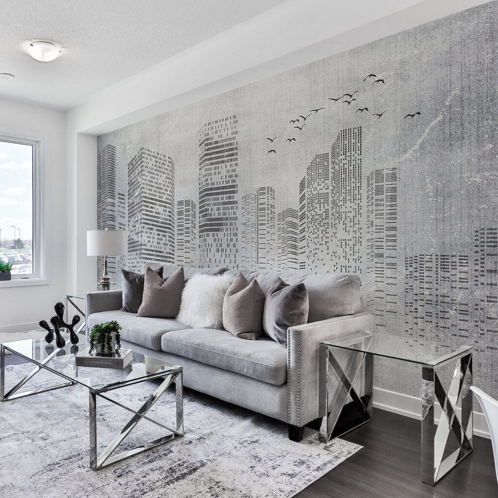 City facades in grey — interior 1