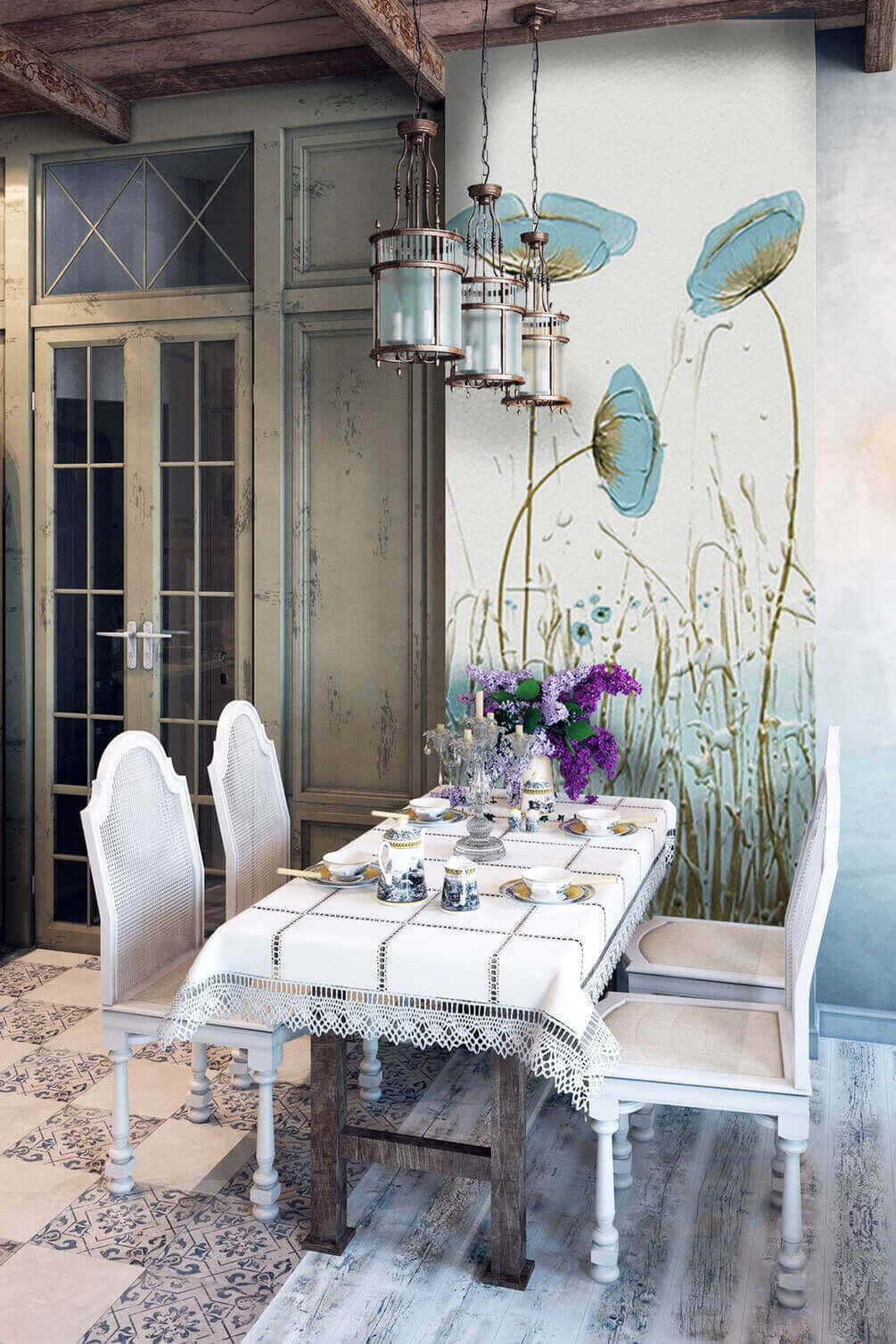 Tall Meadow Flowers in an interior