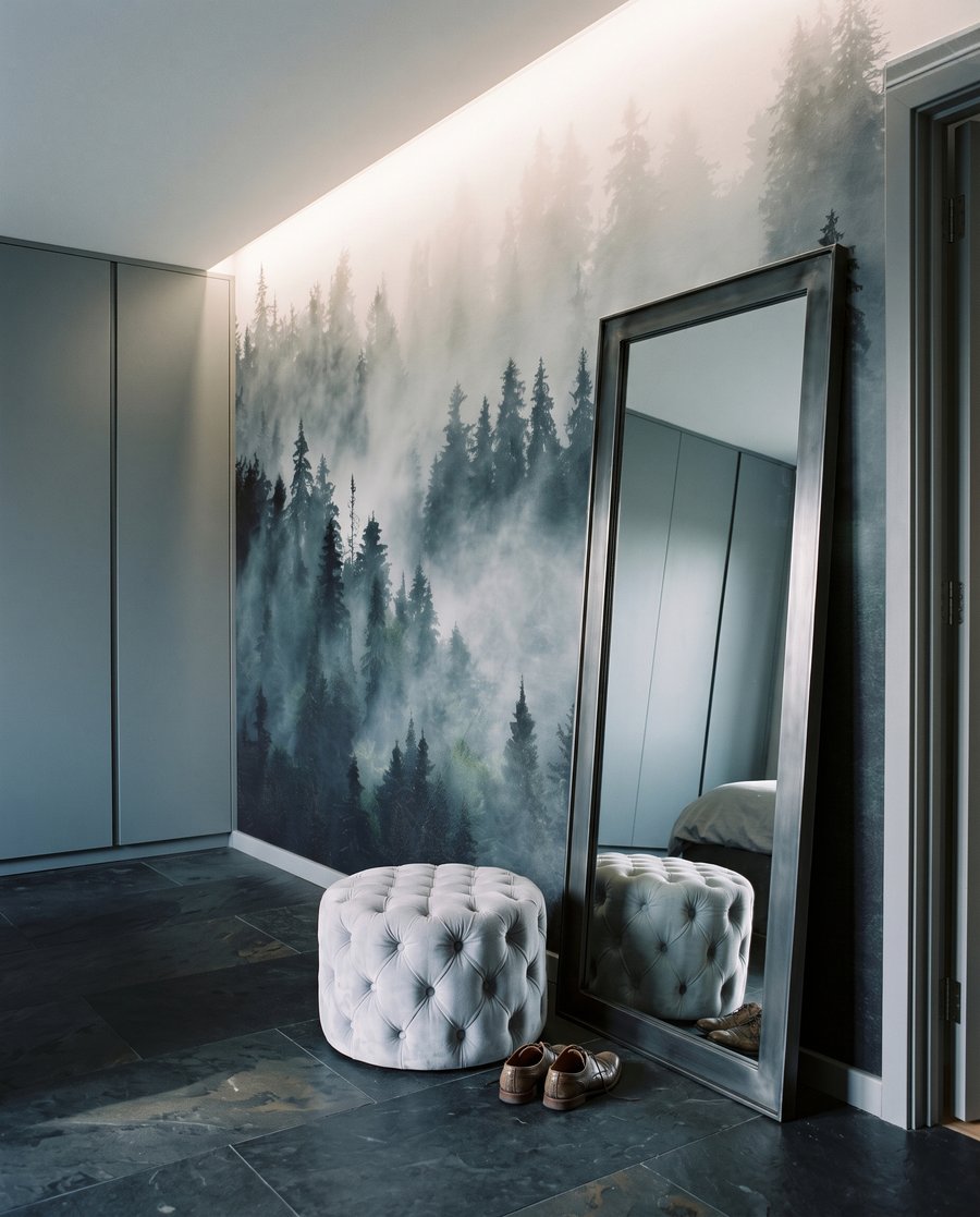Pines in the Haze in an interior