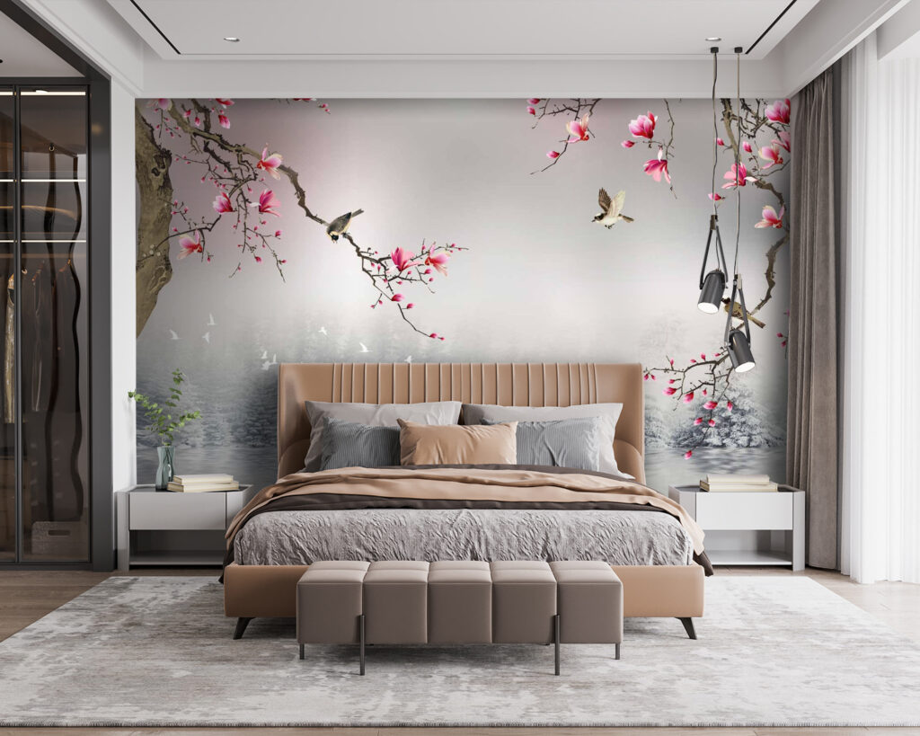 Winter lake under blossom — interior 2