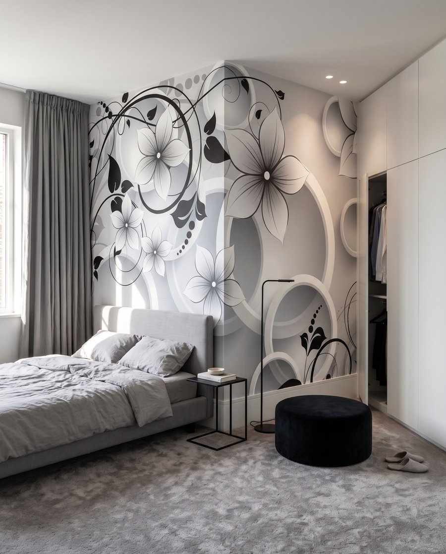Floral Circles in an interior