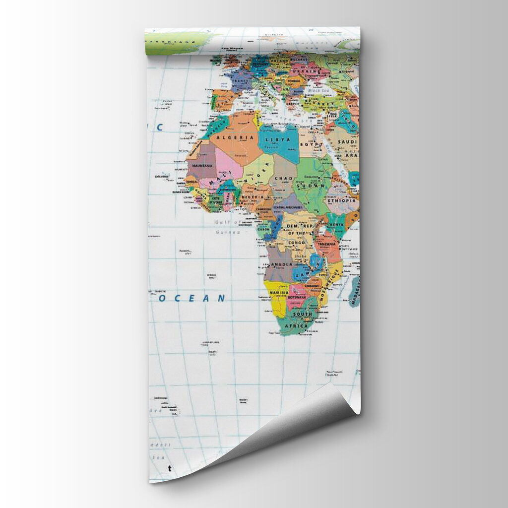 Colourful world map — product view