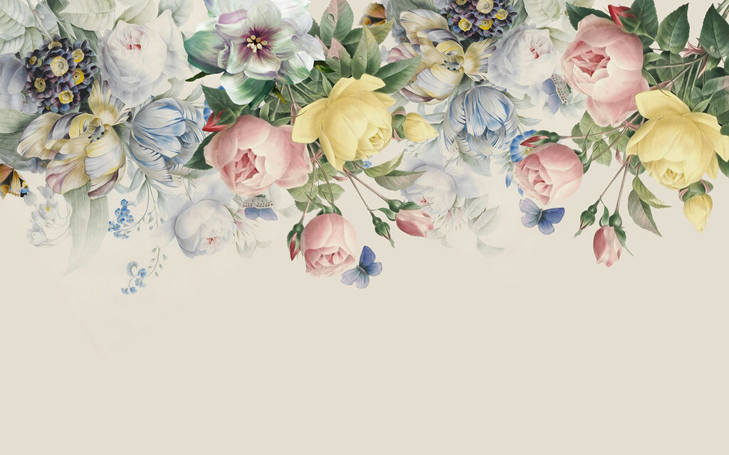 Hanging flower bouquet — full design