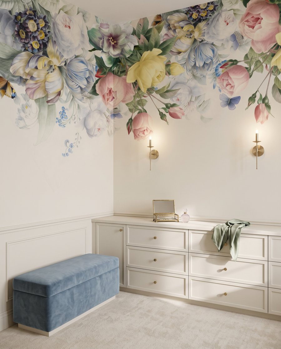 Hanging flower bouquet — interior 1