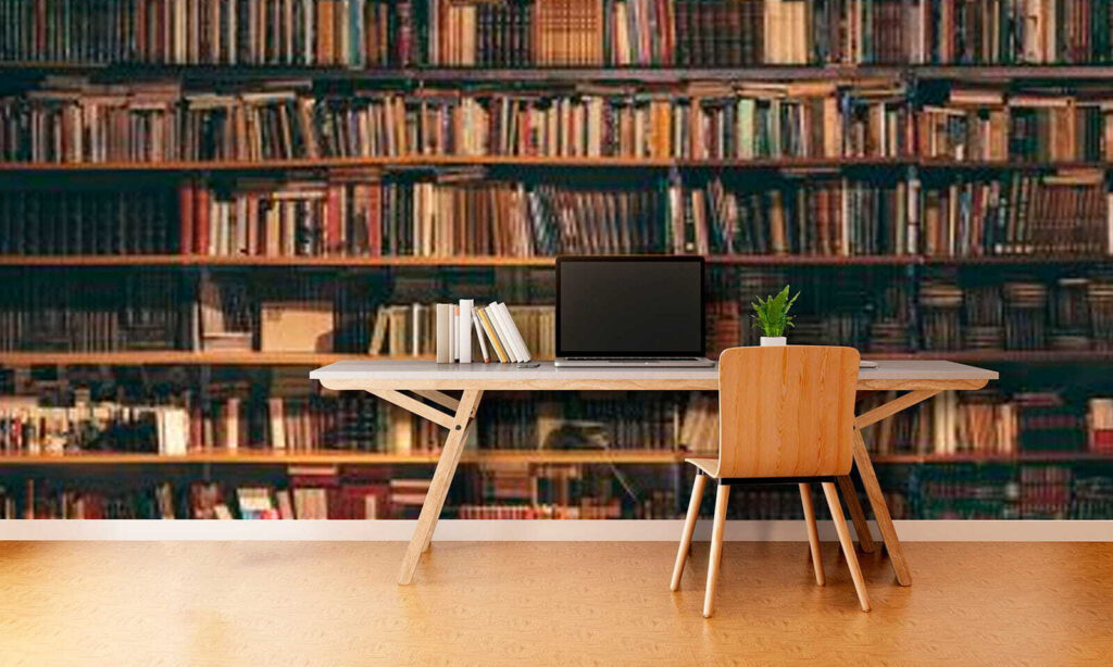 Warm book spines — interior 2