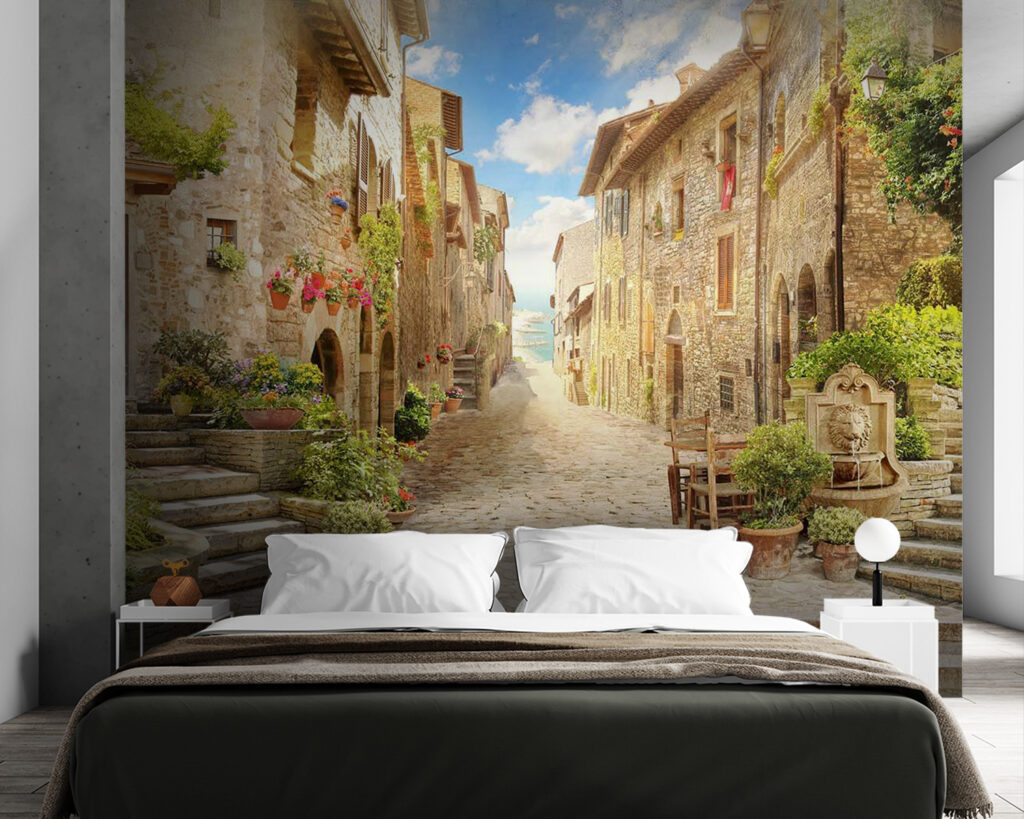 Flower alley with steps — interior 1