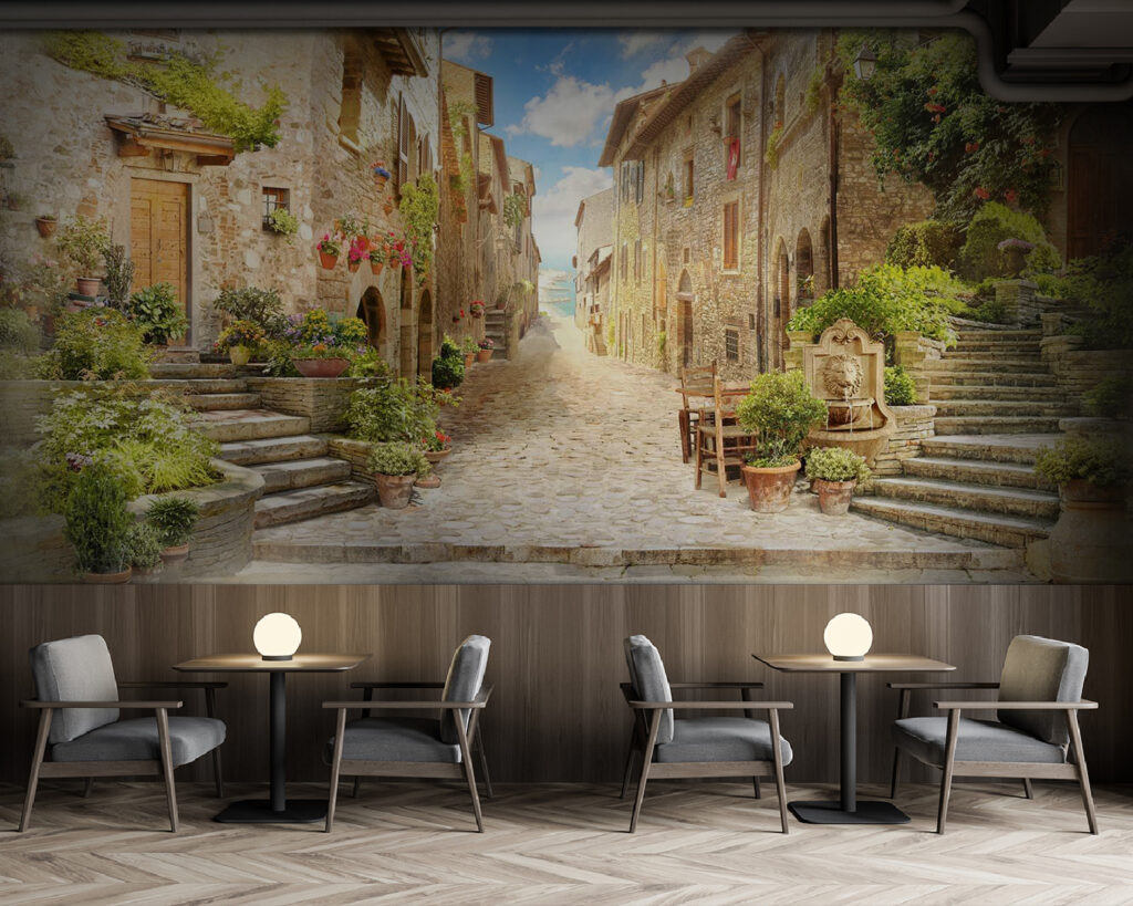 Flower alley with steps — interior 2