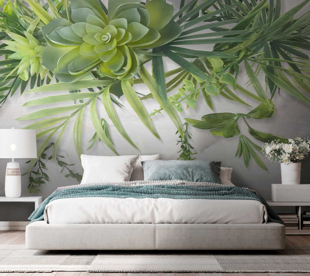 Hanging leaves and succulents — interior 3