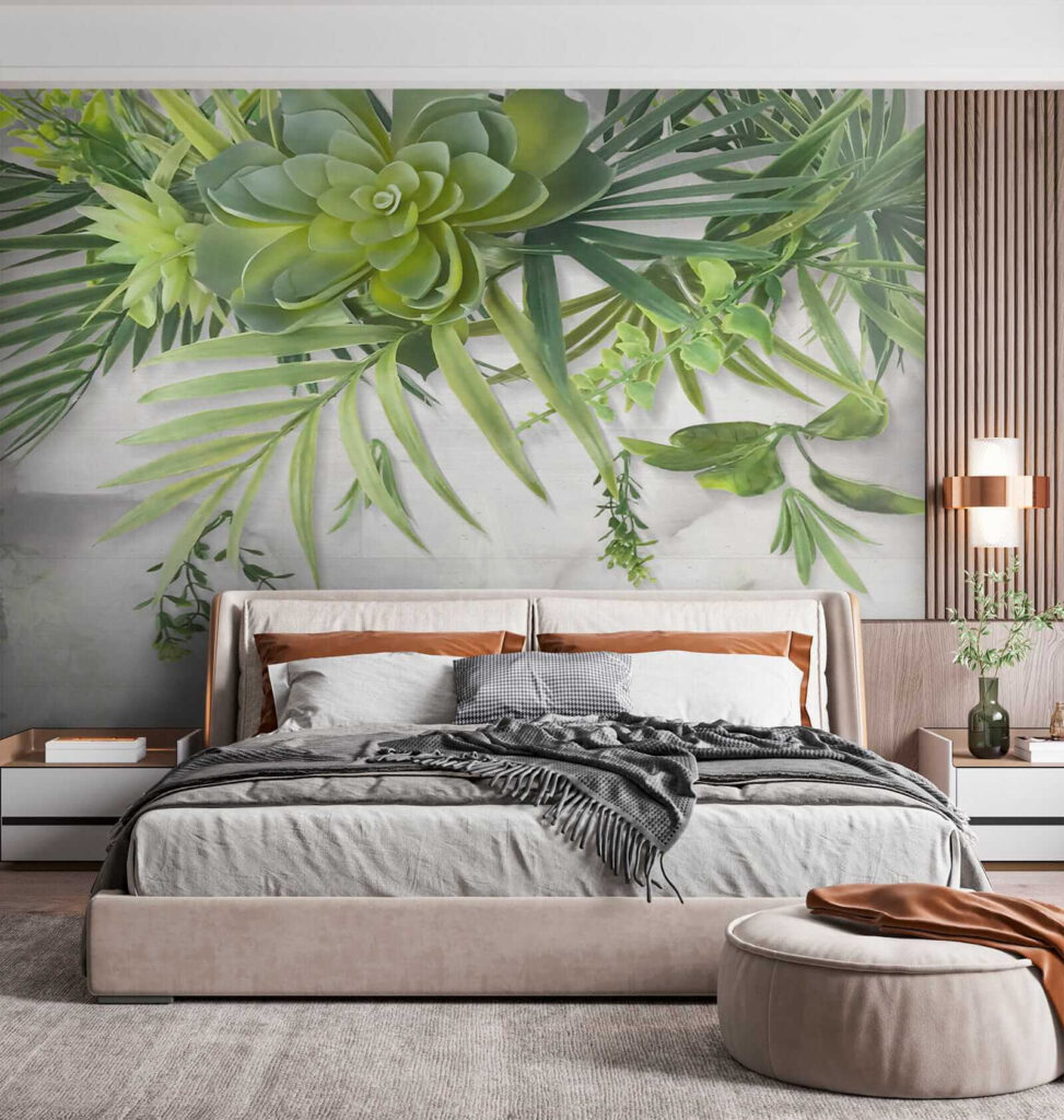 Hanging leaves and succulents — interior 4