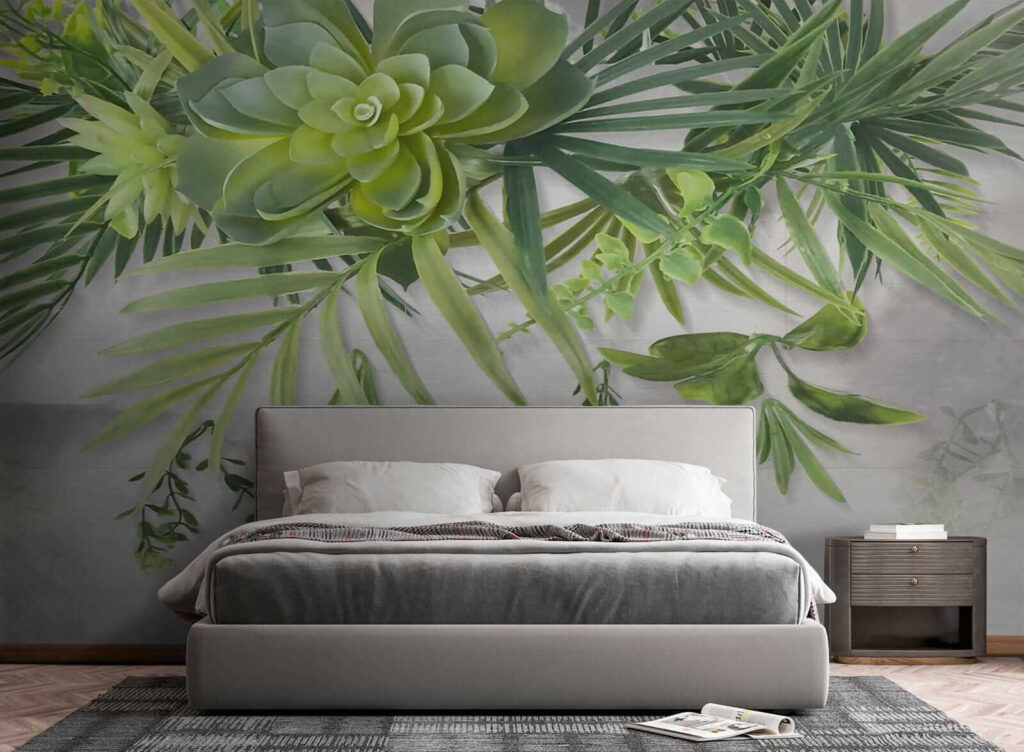 Hanging leaves and succulents — interior 5