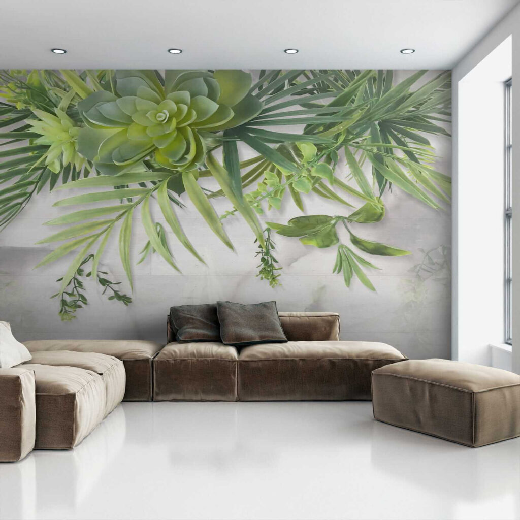 Hanging leaves and succulents — interior 8