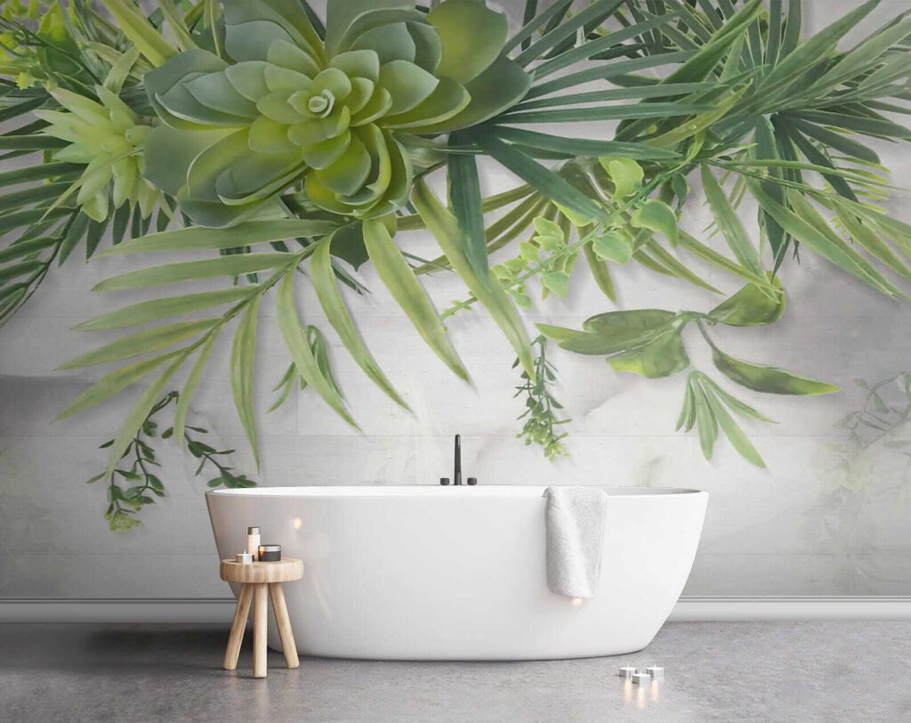 Hanging leaves and succulents — interior 10