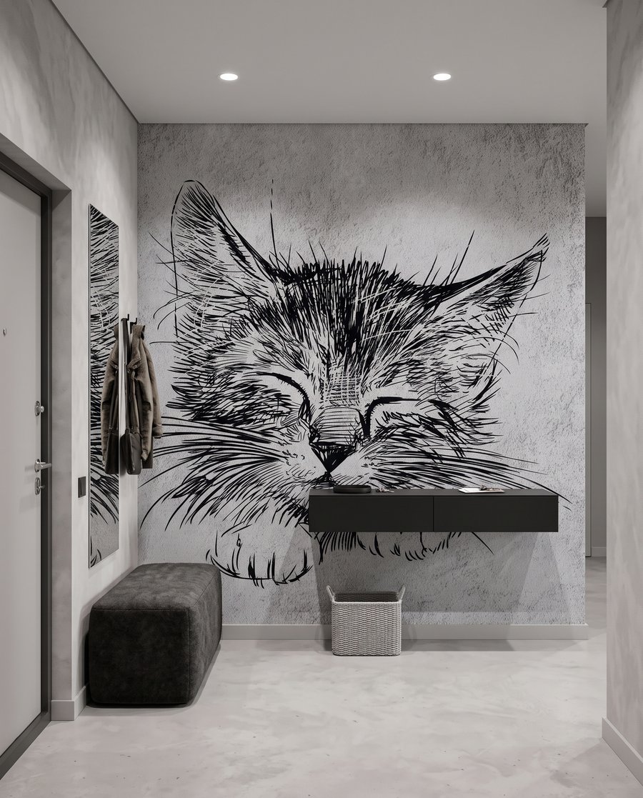 Sleepy Cat Sketch — interior 4