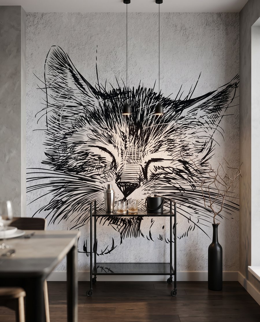 Sleepy Cat Sketch — interior 5
