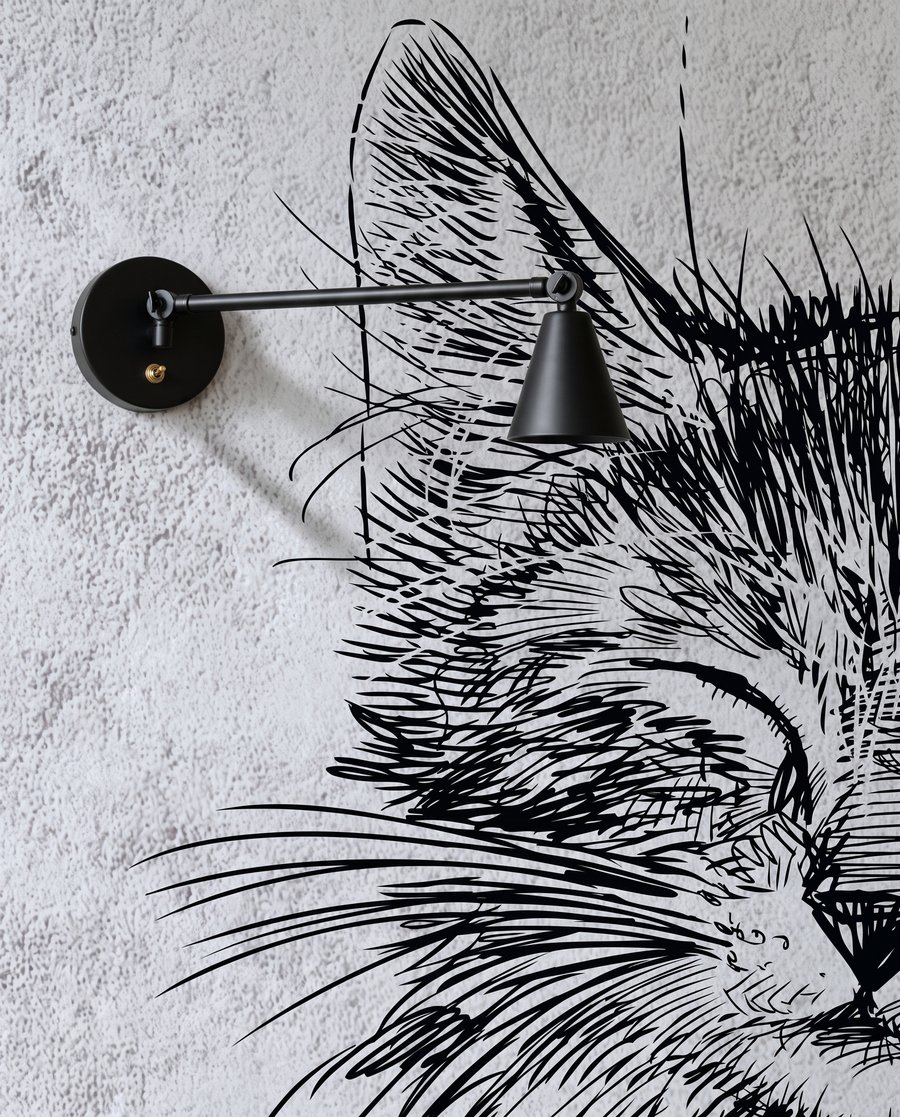 Sleepy Cat Sketch — detail