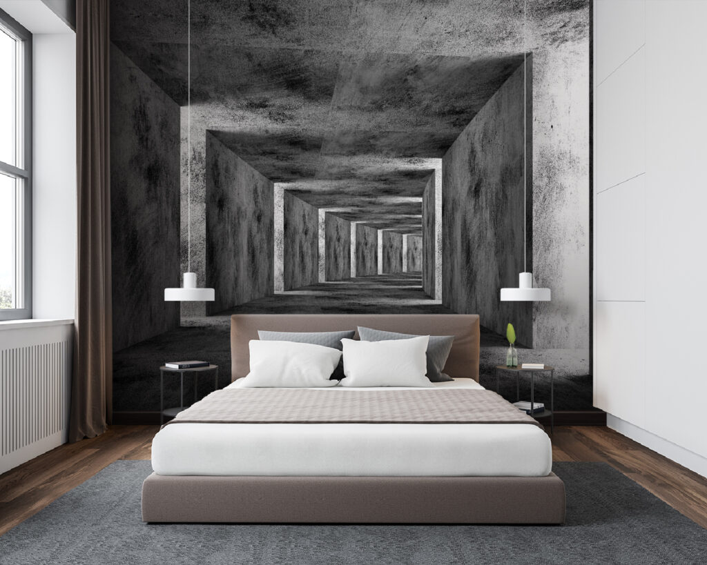 Square corridor in grey — interior 2