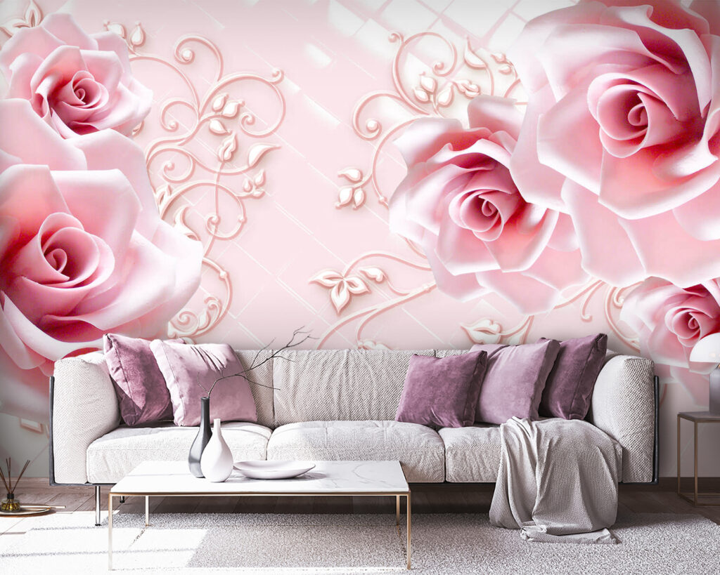 Roses with curling ornaments — interior 3