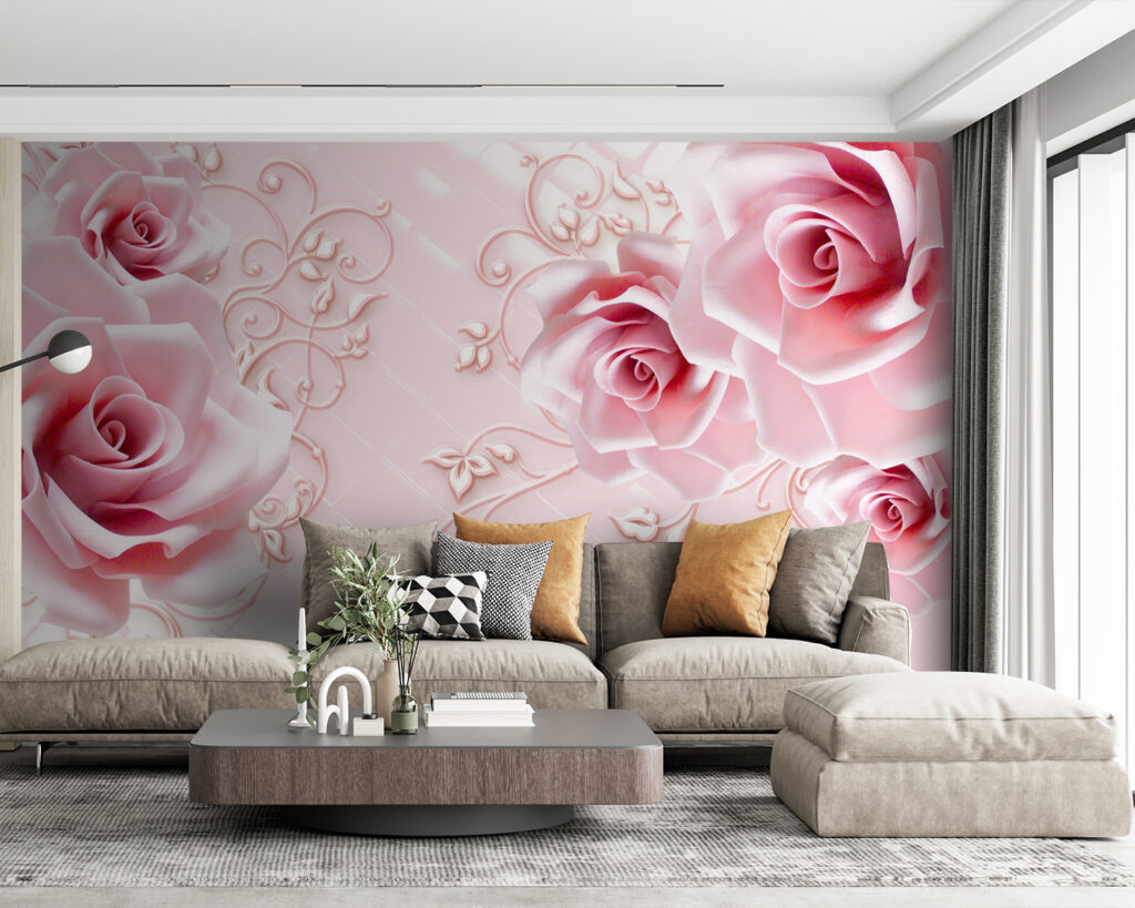 Roses with curling ornaments — interior 5