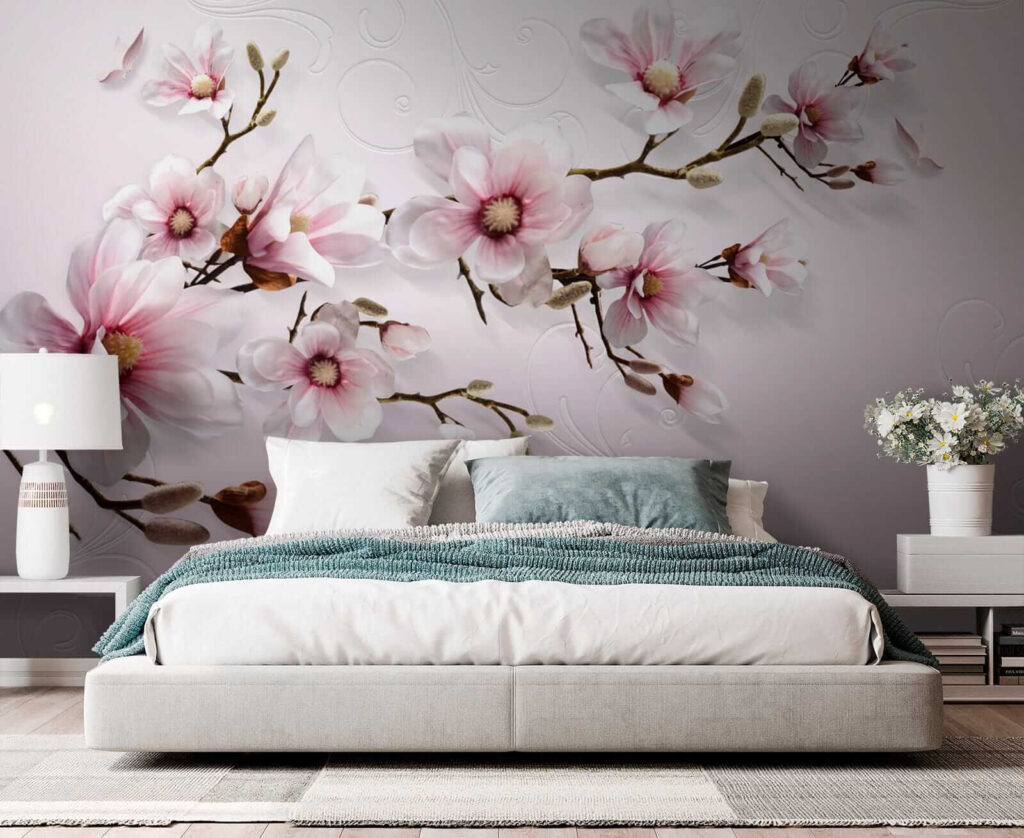 Magnolia on soft pink — interior 2