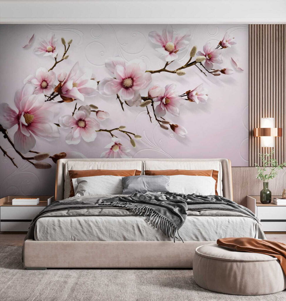 Magnolia on soft pink — interior 3