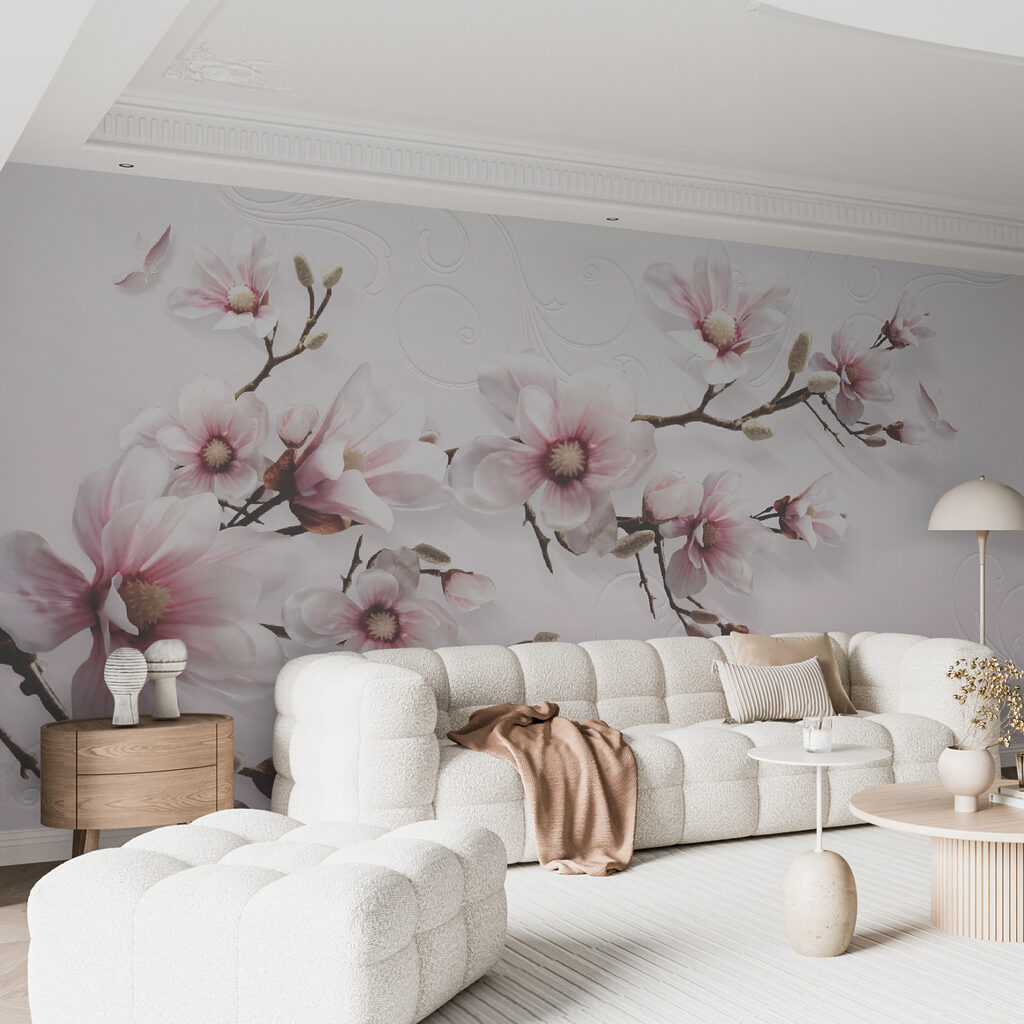 Magnolia on soft pink — interior 10