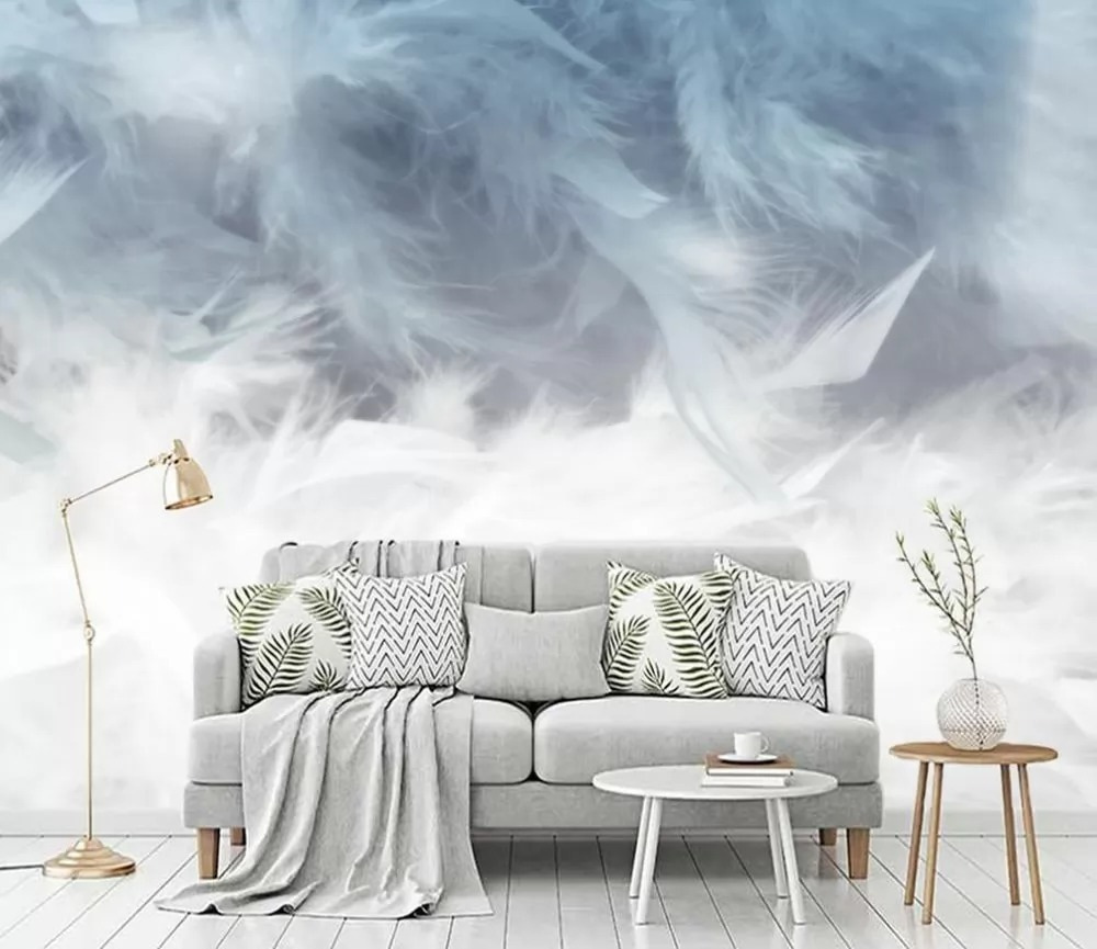 Feathers in blue mist — interior 1