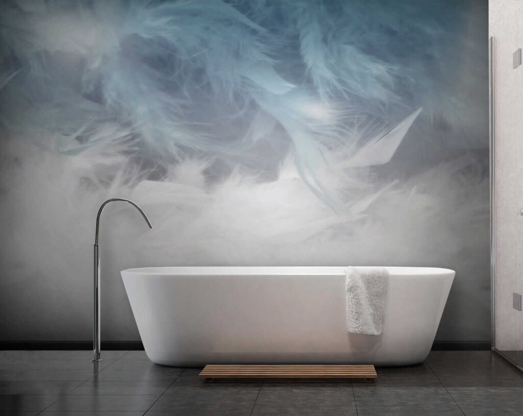 Feathers in blue mist — interior 9