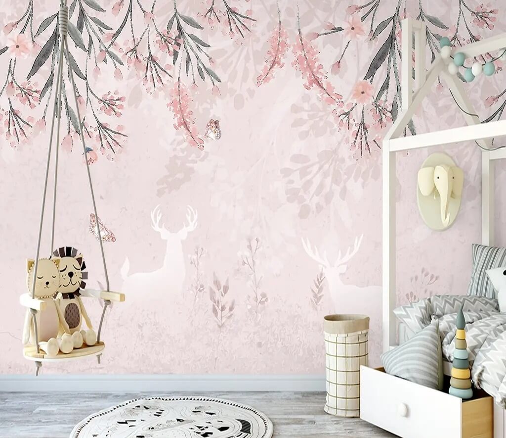 Deer in Blossom in an interior