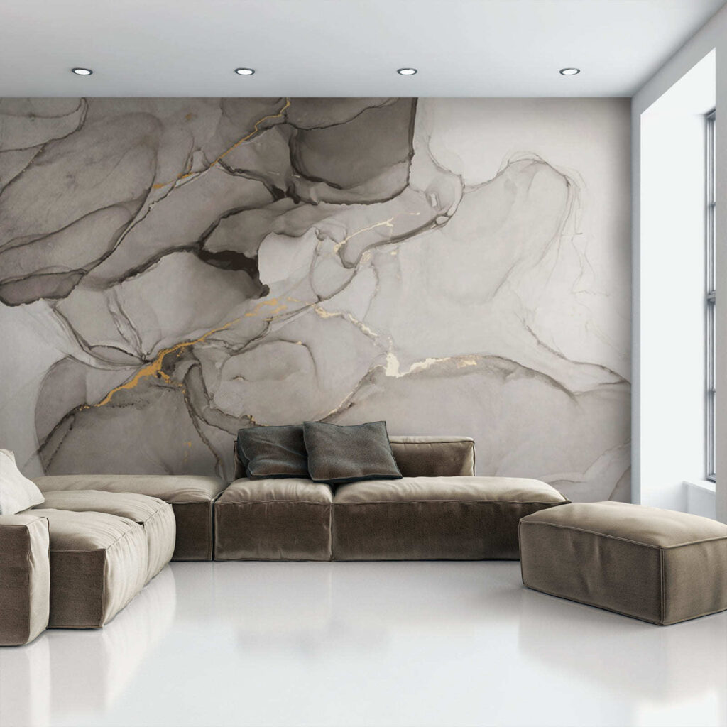 Grey clouds, golden veins — interior 2