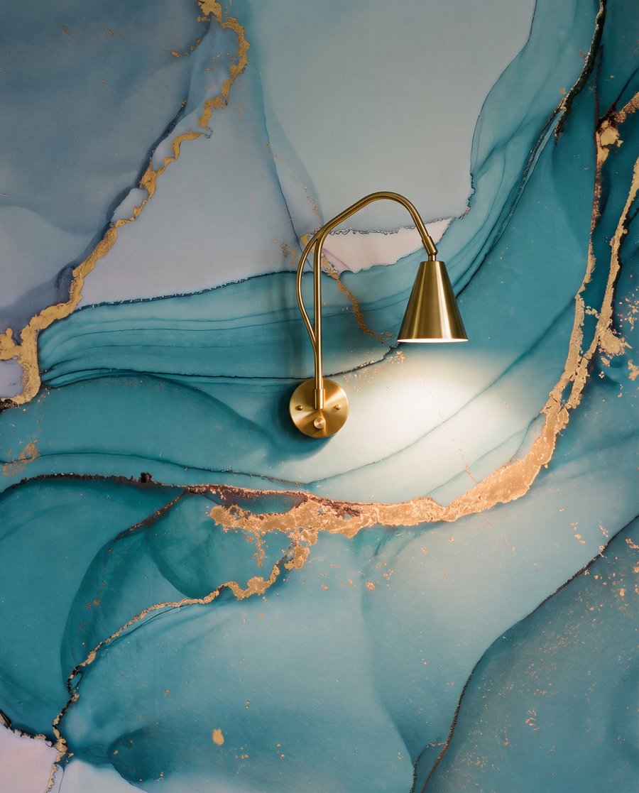 Watercolour Mineral Veins — detail