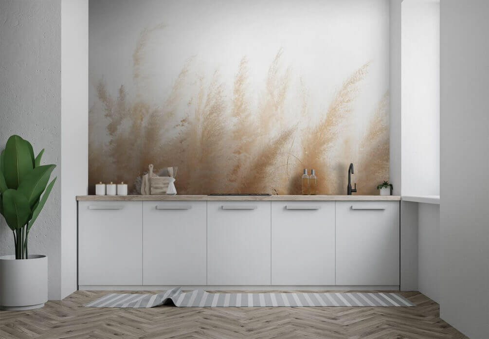 Plume grass in light — interior 1