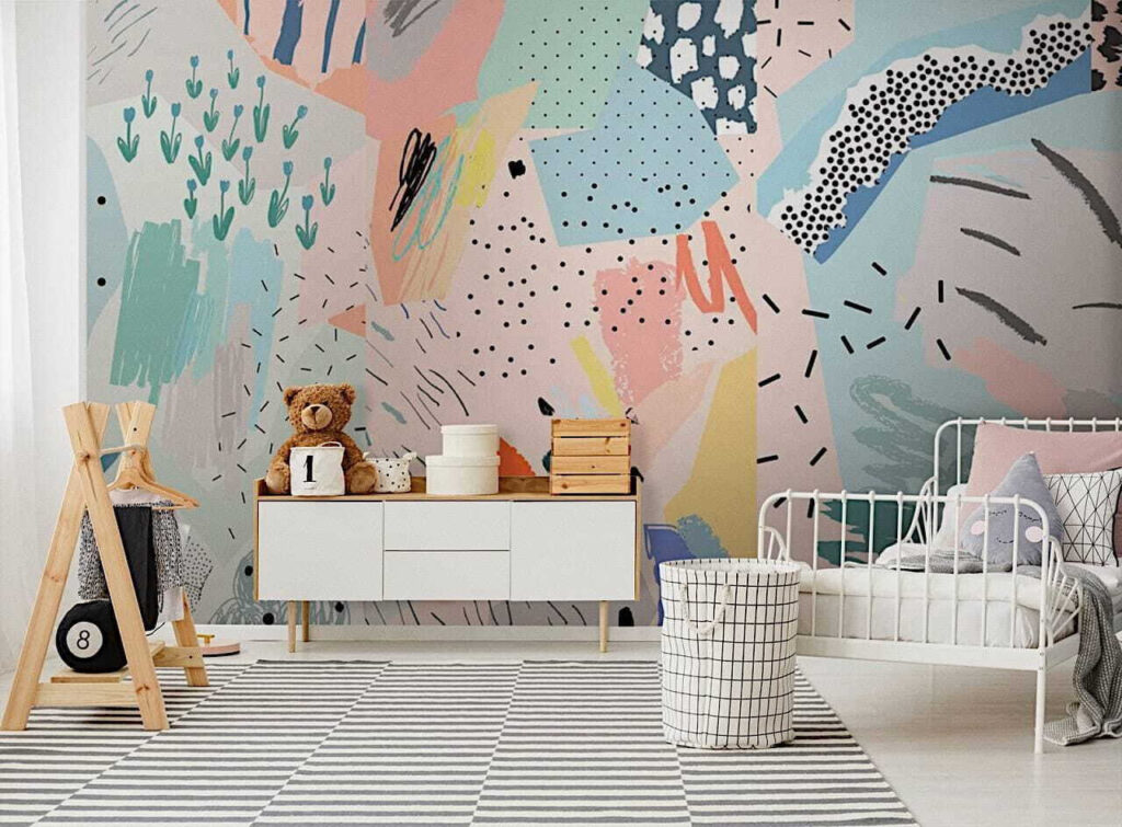 Pastel paint splashes — interior 2