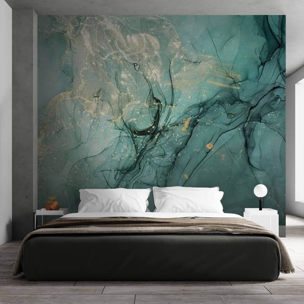 Turquoise and dark veins — interior 2