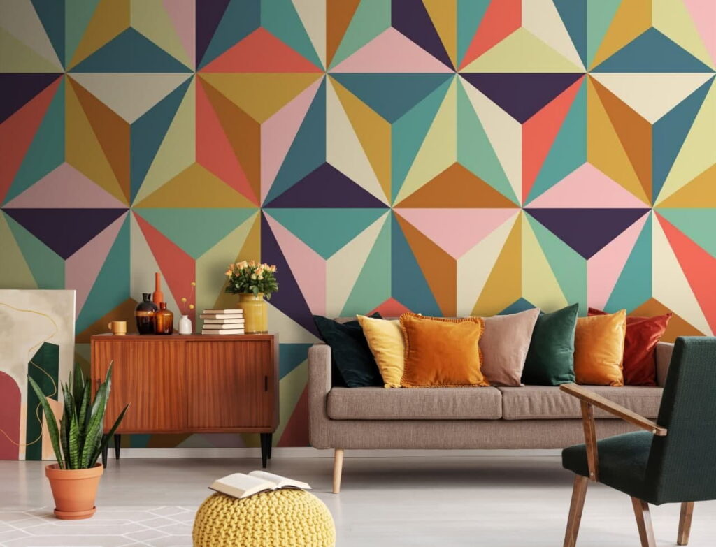 Colourful Facets in an interior
