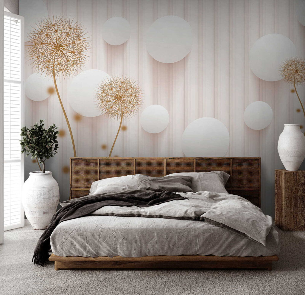 Round flowers, white circles — interior 6