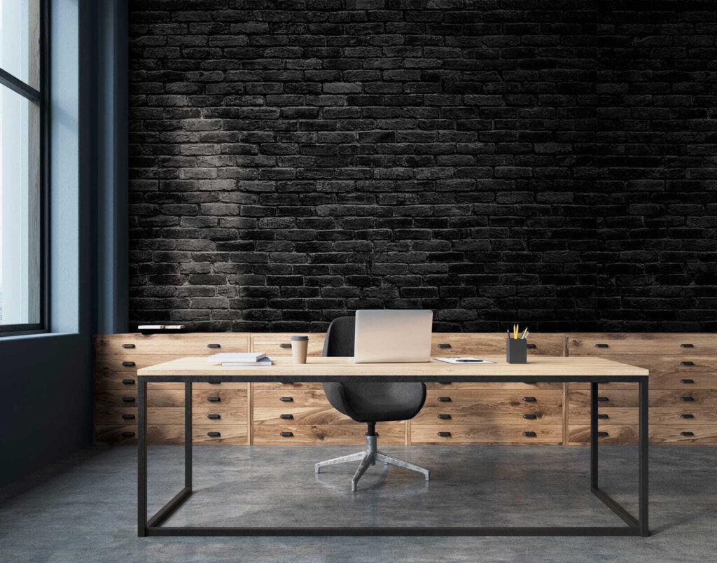 Dark Brickwork in an interior