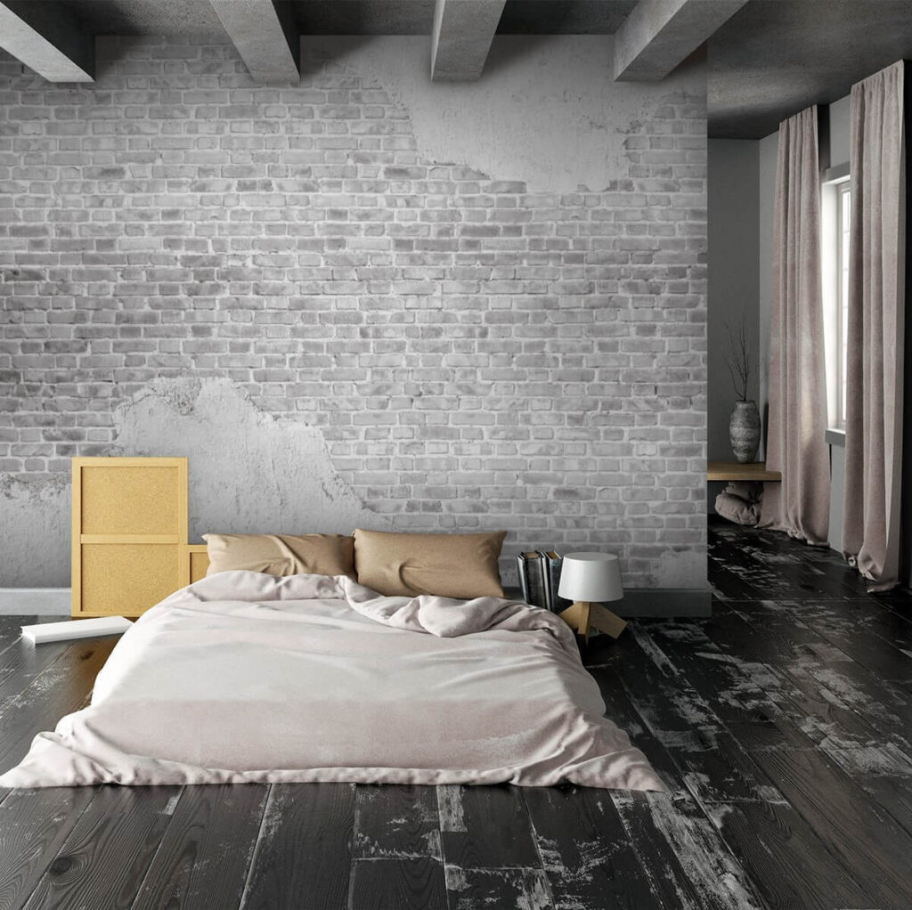 Peeling wall in grey — interior 2
