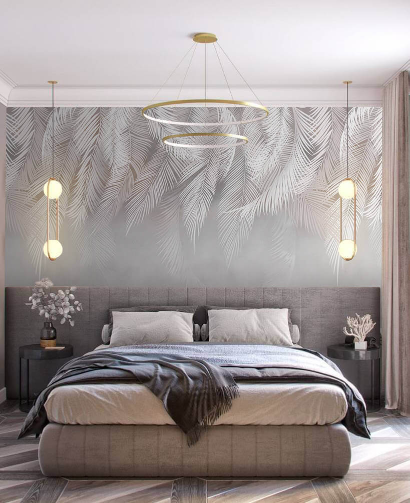 Hanging white palm fronds — interior 1