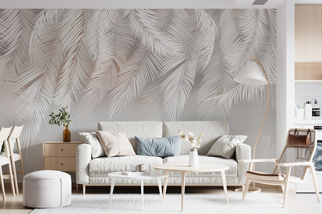 Hanging white palm fronds — interior 2
