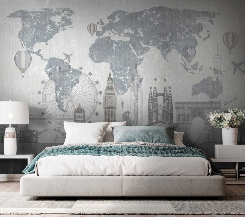 World map and landmarks — interior 2