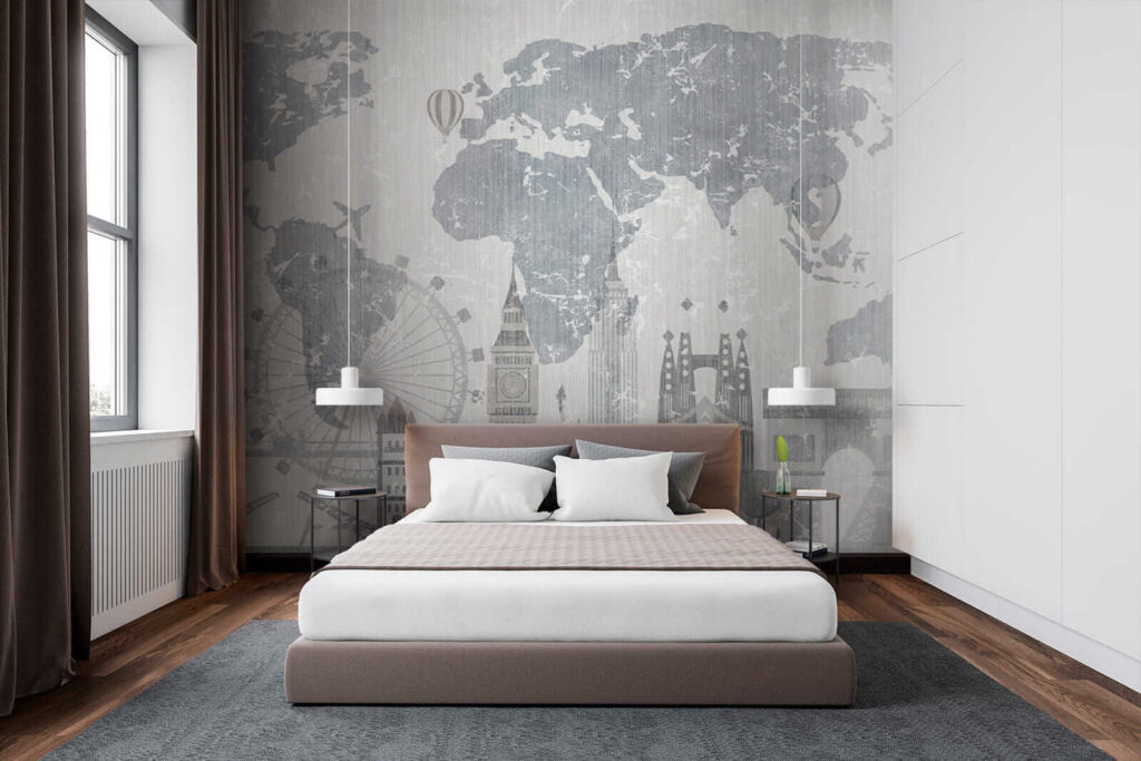World map and landmarks — interior 3